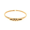 .51CT DIAMOND 18KT YELLOW GOLD PAST PRESENT FUTURE FLEXIBLE CUFF BANGLE BRACELET