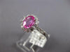 1.54CT DIAMOND & AAA PINK SAPPHIRE 18KT WHITE GOLD 3D OVAL HALO ENGAGEMENT RING