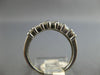 .65CT DIAMOND 14K WHITE GOLD ROUND & BAGUETTE MULTI ROW CHANNEL ANNIVERSARY RING