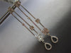 1.32CT DIAMOND 14K WHITE GOLD ROUND & BAGUETTE MULTI SQUARE FUN HANGING EARRINGS