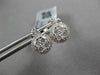 ESTATE .58CT DIAMOND 18K WHITE GOLD ROUND CLUSTER FLOWER TEAR DROP STUD EARRINGS