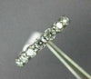 ESTATE .49CT DIAMOND PLATINUM 3D SEVEN STONE ANNIVERSARY WEDDING RING #23894