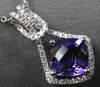 1.92CT DIAMOND & AAA AMETHYST 14KT WHITE GOLD CUSHION & ROUND FLOATING PENDANT