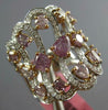 LARGE 3.05CT WHITE & PINK DIAMOND 18KT WHITE & ROSE GOLD MULTI SHAPE SWIRL RING