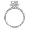 1.33CT DIAMOND 14K WHITE GOLD CUSHION & ROUND SQUARE ENGAGEMENT WEDDING RING SET
