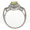 1.49CT WHITE & FANCY YELLOW DIAMOND 18K WHITE GOLD 3D PEAR SHAPE ENGAGEMENT RING