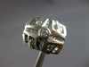 LARGE 1.0CT DIAMOND 14KT WHITE GOLD 3D ROUND & BAGUETTE SQUARE FUN MENS RING