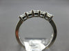 .85CT DIAMOND 14K WHITE GOLD PRINCESS 5 STONE INVISIBLE WEDDING ANNIVERSARY RING
