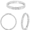 .11CT DIAMOND 14K WHITE GOLD 3D ROUND 3 STONE ETOILE LOVE KNOT PAST PRESENT RING