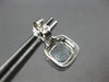 2.13CT DIAMOND & AAA AQUAMARINE 14KT WHITE GOLD CUSHION & ROUND HANGING EARRINGS