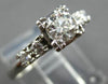 ANTIQUE .57CT OLD MINE DIAMOND PLATINIM FISHTAIL 5 STONE ENGAGEMENT RING #28024