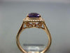 ESTATE 1.77CT DIAMOND & AAA AMETHYST 14KT ROSE GOLD CUSHION HALO FILIGREE RING
