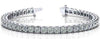 LARGE 11.0CT DIAMOND 14KT WHITE GOLD CLASSIC ROUND SQUARE SHAPE TENNIS BRACELET