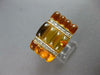 ESTATE LARGE 20.10CT DIAMOND & AAA CITRINE 18K YELLOW GOLD MULTI ROW RING #27513