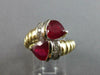 WIDE 3.15CT DIAMOND & AAA RUBY 14KT TWO TONE GOLD CRISS CROSS SNAKE RING #275412