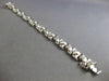 ESTATE WIDE 14KT WHITE GOLD 3D MATTE AND SHINY MULTI HEART LOVE BRACELET