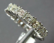 3.05CT DIAMOND 14KT WHITE GOLD 3D PRINCESS 4 PRONG ETERNITY 4MM ANNIVERSARY RING