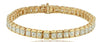 14.8CT DIAMOND 14K YELLOW GOLD CLASSIC PRINCESS CHANNEL ETERNITY TENNIS BRACELET
