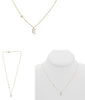 .10CT DIAMOND 14KT YELLOW GOLD 3D INITIAL E SOLITAIRE BY THE YARD FUN NECKLACE