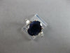 LARGE 6.57CT DIAMOND & AAA SAPPHIRE 14KT WHITE GOLD OVAL ENGAGEMENT RING 27584