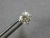 LARGE 1.23CT DIAMOND 14K WHITE GOLD ROUND 4 PRONG SCREWBACK STUD EARRINGS #27501