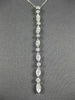 ESTATE .24CT DIAMOND 14K WHITE GOLD 3D ELONGATED MARQUISE SHAPE JOURNEY PENDANT|WC8721D-1