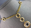 LARGE .15CT DIAMOND 14KT 2 TONE GOLD MULTI CIRCULAR BY THE YARD LARIAT NECKLACE