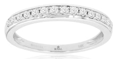 .27CT DIAMOND 14KT WHITE GOLD 3D CLASSIC ROUND CHANNEL WEDDING ANNIVERSARY RING