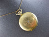 ANTIQUE .06CT DIAMOND 14KT YELLOW GOLD HAMPDEN ROUND POCKET WATCH/NECKLACE 28096