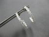 ESTATE 1.62CT DIAMOND 18K WHITE GOLD 3D CLASSIC INSIDE OUT HOOP HANGING EARRINGS