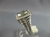 LARGE 3.55CT DIAMOND & AAA GREEN AMETHYST 14KT WHITE GOLD CUSHION HALO FUN RING