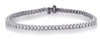 ESTATE 9.0CT DIAMOND 14KT WHITE GOLD 3D CLASSIC FOUR PRONG TENNIS BRACELET