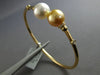 .21CT DIAMOND & AAA WHITE & GOLDEN SOUTH SEA PEARL 18K YELLOW GOLD LOVE BRACELET