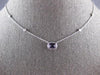 1.01CT DIAMOND & AAA AMETHYST 14KT WHITE GOLD CUSHION & ROUND FILIGREE NECKLACE
