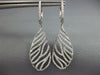 ESTATE 2.10CT DIAMOND 18KT WHITE GOLD 3D CLASSIC MULTI LEAF HANGING EARRINGS