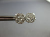 1.12CT DIAMOND 14KT WHITE GOLD 3D CLASSIC ROUND INVISIBLE SQUARE STUD EARRINGS