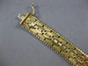 ANTIQUE WIDE 14KT YELLOW GOLD 3D CLASSIC HANDCRAFTED MATTE & SHINY FUN BRACELET