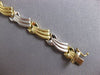 ESTATE 14KT WHITE & YELLOW GOLD 3D CLASSIC MATTE & SHINY MULTI BOW FUN BRACELET