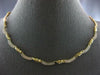 ESTATE .40CT DIAMOND 14K 2 TONE GOLD 3D MULTI WAVE SEMI ETERNITY LOVE NECKLACE
