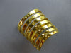 ESTATE LARGE 14KT YELLOW GOLD MULTI ROW DIAMOND CUT MULTI STAR FUN RING #27741