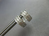 ESTATE .20CT DIAMOND 14KT WHITE GOLD 3D CLASSIC 2 ROW FILIGREE HUGGIE EARRINGS