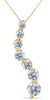 ESTATE 1.0CT DIAMOND 14K YELLOW GOLD CLASSIC ROUND JOURNEY LOVE FLOATING PENDANT