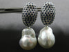 EXTRA LARGE 2.20CT AAA SAPPHIRE & SOUTH SEA PEARL 18KT WHITE GOLD PAVE EARRINGS