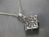.81CT DIAMOND 18KT WHITE GOLD ROUND BAGUETTE & PRINCESS SQUARE FLOATING PENDANT