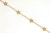 ESTATE .15CT DIAMOND 14KT YELLOW GOLD ROUND MULTI STAR BY THE YARD LOVE BRACELET