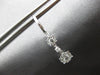 .63CT DIAMOND 14KT WHITE GOLD 3D CLUSTER FLOWER FUN LEVERBACK HANGING EARRINGS