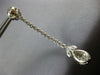 ESTATE LARGE 1.50CT DIAMOND 18KT WHITE GOLD FLOWER CHANDELIER HANGING EARRINGS