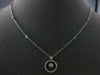 ESTATE .84CT DIAMOND 18K WHITE GOLD CIRCLE OF LIFE BY THE YARD FLOATING NECKLACE
