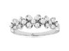 ESTATE .50CT DIAMOND 14KT WHITE GOLD 3D CLASSIC MULTI FLOWER FUN RING