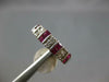 ESTATE .37CT DIAMOND & AAA RUBY 14K WHITE GOLD ROUND & PRINCESS ANNIVERSARY RING